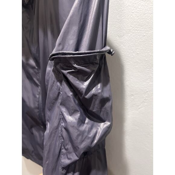 Fabletics Kali Run Jacket Hooded Packable Lightweight Nylon Vent Blue Small - Picture 7 of 12